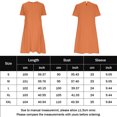 thumbnail image 2 of Vestido Vestidos casuales de mujer Moda Verano Algodón Lino Sólido Vestido suelto (Naranja XXL) Ygjytge Naranja T XXL para Mujer, 2 of 8
