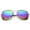 Gold-Pink-Camo / Rainbow Mirror, variant on sunglassLA Unisex Camouflage Print Fabric Teardrop Shape Lens Aviator Sunglasses (Gold-Purple-Camo / Smoke Mirror) - 60mm