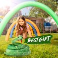 thumbnail image 2 of Peluche HyDren con forma de boa serpiente gigante, 200 cm, color verde, 2 of 6