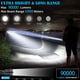 thumbnail image 2 of Lámpara linterna LED recargable de 90 000 lúmenes, lámpara linterna XHP160 potente súper luminosa con batería, zoom, étanche, 5 modos USB para acampar, aleatoria, aire libre, urgencia,, 2 of 5
