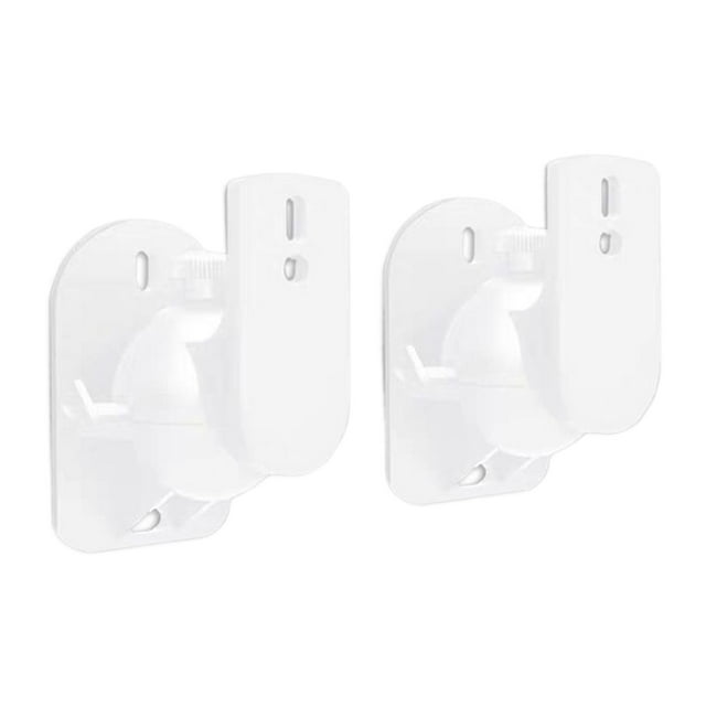 ZheElen Support de Mini Haut-Parleur 2x Montable, Fixation Murale à 90: le Degré de Rotation Convient à Toute Occasion, Inclinaison de 10 Degrés