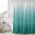thumbnail image 4 of Teal Green Ombre Bathroom Shower Curtains with 12 Hooks Polyester Waterproof Shower Curtain for Stalls and Bathtubs Contemporary Gradient Abstract Art Decorative Bathroom Privacy Curtain 72x72 Inches, 4 of 8