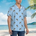 thumbnail image 3 of Sikiie French Bulldog Puppy Print Men's Hawaiian Shirt, Summer Beach Button Pocket Short Sleeve T-Shirt,3X-Large, 3 of 7