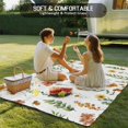 thumbnail image 4 of Yellow Spring Floral Outdoor Rug for Patio/Deck/Porch, Non-Slip Large Area Rug 4 x 6 Ft, Flowers Leaves Elegant Pastoral Indoor Outdoor Rugs Washable Area Rugs, Reversible Camping Rug Carpet Runner, 4 of 8