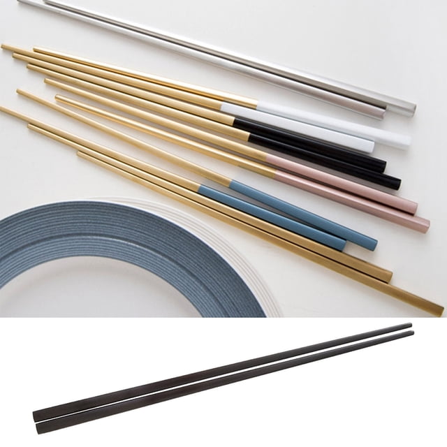 Boreal Craft Drawing 304 Stainless Steel Chopsticks Tableware Platinum Square Home Restaurant Chopsticks round Table Runner Modern Hard Place Mats for Dining Table round Dinner Table Set for 2 Dinning