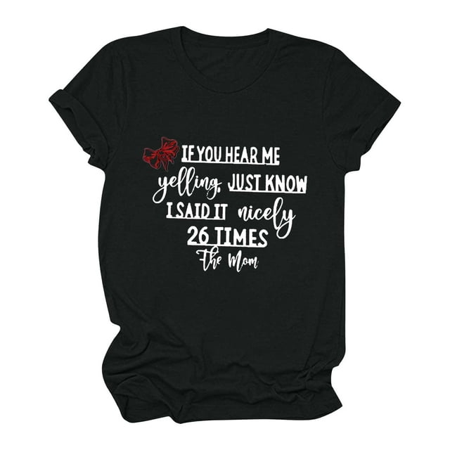 Camiseta de mujer Camisetas divertidas y lindas de manga corta Camiseta con estampado divertido Camiseta con estampado de letras Tops Blusa Regalo para mujeres OAVQHLG3B Store lin121212