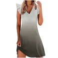 thumbnail image 2 of Baikeli Robes en Liquidation Liquidation pour Femmes Mode Femmes Décontracté Col en V Robes Imprimées Été Robe Sans Manches à Enfiler Robes Maxi pour Femmes pour le Printemps, 2 of 5