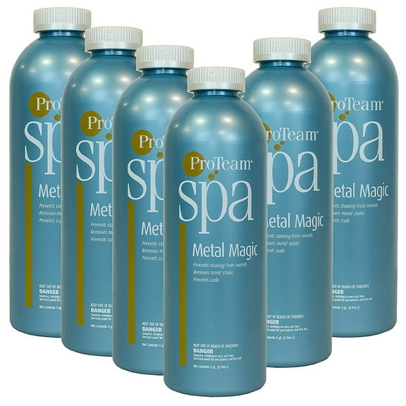 ProTeam Spa Metal Magic 1qt 6pk Remove Iron, Copper, Silver and Manganese in Spa