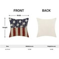 thumbnail image 5 of 4th of July Memorial Day Pillow Covers 16x16 Set of 2, American Day Patriotic Retro Star and Stripe Decorative Throw Pillowcase Independence Day Cushion Cover for Sofa Couch LivingRoom Decor, 5 of 6