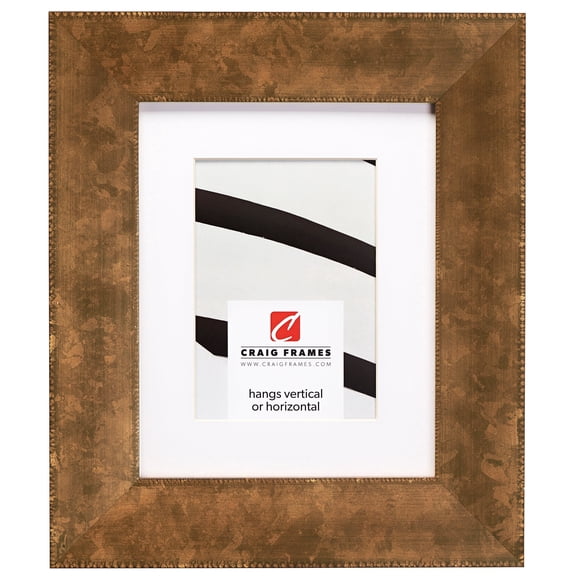 Craig Frames Patina 225, 24x24 inch Copper and Black Picture Frame Matted for a 20x20 Photo