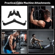 2 Pcs LAT Pulldown Attachments, LAT Bar Cable Machine Attachments, Pull Down Bars, Multi-Purpose V-bar, Back Tricep Bar Strength Training Handles for Home, Gym, Neutral Pull Down Accessories