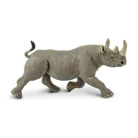Safari Ltd. Black Rhino Figurine - Realistic 5.75" Figure - Educational Toy for Boys, Girls, & Kids Ages 3 