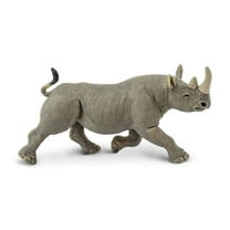 Safari Ltd. Black Rhino Figurine - Realistic 5.75" Figure - Educational Toy for Boys, Girls, & Kids Ages 3