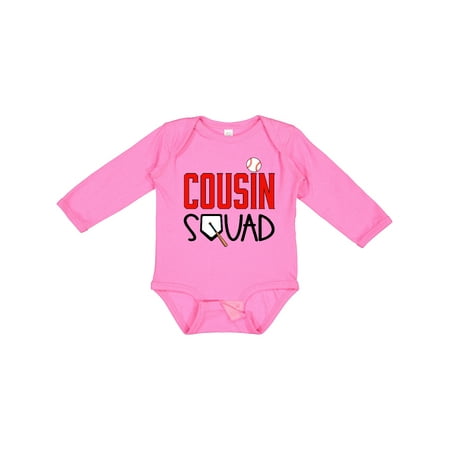 

Inktastic Cousin Squad Baseball and Bat Gift Baby Boy or Baby Girl Long Sleeve Bodysuit