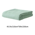 thumbnail image 3 of HCBY Solid Color Fleece Throw Blanket Super Soft and Warm Blankets for Couch Sofa and Bed Waffle Textured Cozy Fuzzy and Lightweight (Light Green 59"x43"), 3 of 6