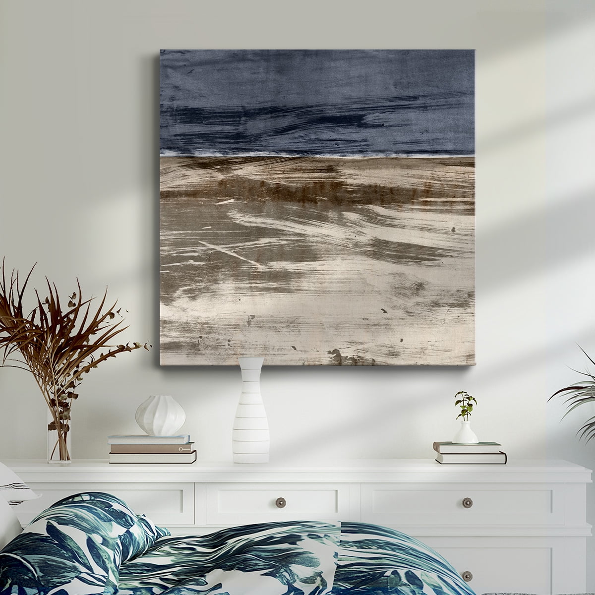Wexford Home Grey Horizon-Premium Gallery Wrapped Canvas, 16" x 16" - Ready to Hang