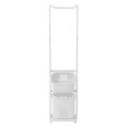 thumbnail image 6 of White Laundry Hamper Basket Sorter Wash Clothes Storage Organizer Rolling Rack Shelf Dirty Clothes Laundry Basket 17.3*13*68.5in, 6 of 15