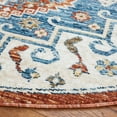 thumbnail image 3 of SAFAVIEH Olympia Bari Southwestern Area Rug, Blue/Ivory, 6' x 6' Round, 3 of 11