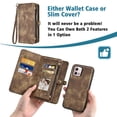 thumbnail image 4 of Asuwish Phone Case for Motorola Moto G Stylus 4G 2023 Zipper Wallet Detachable Cell Cover with Tempered Glass Screen Protector Crossbody Strap Flip Card Holder GStylus XT2317-1 XT2317-2 Women Brown, 4 of 8