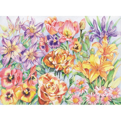 Reeves Colored Pencil By Numbers Gift Set Floral Montage Colored Pencil
