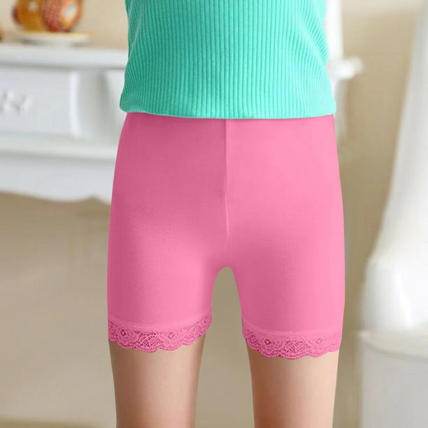 Odeerbi 2-15 Años Niñas Bicicleta Pantalones Cortos Algodón Seguridad Bajo Vestido Slip Pantalones Cortos Yoga Danza Pantalones Cortos Verano Estudiante Leggings Pantalones Cortos
