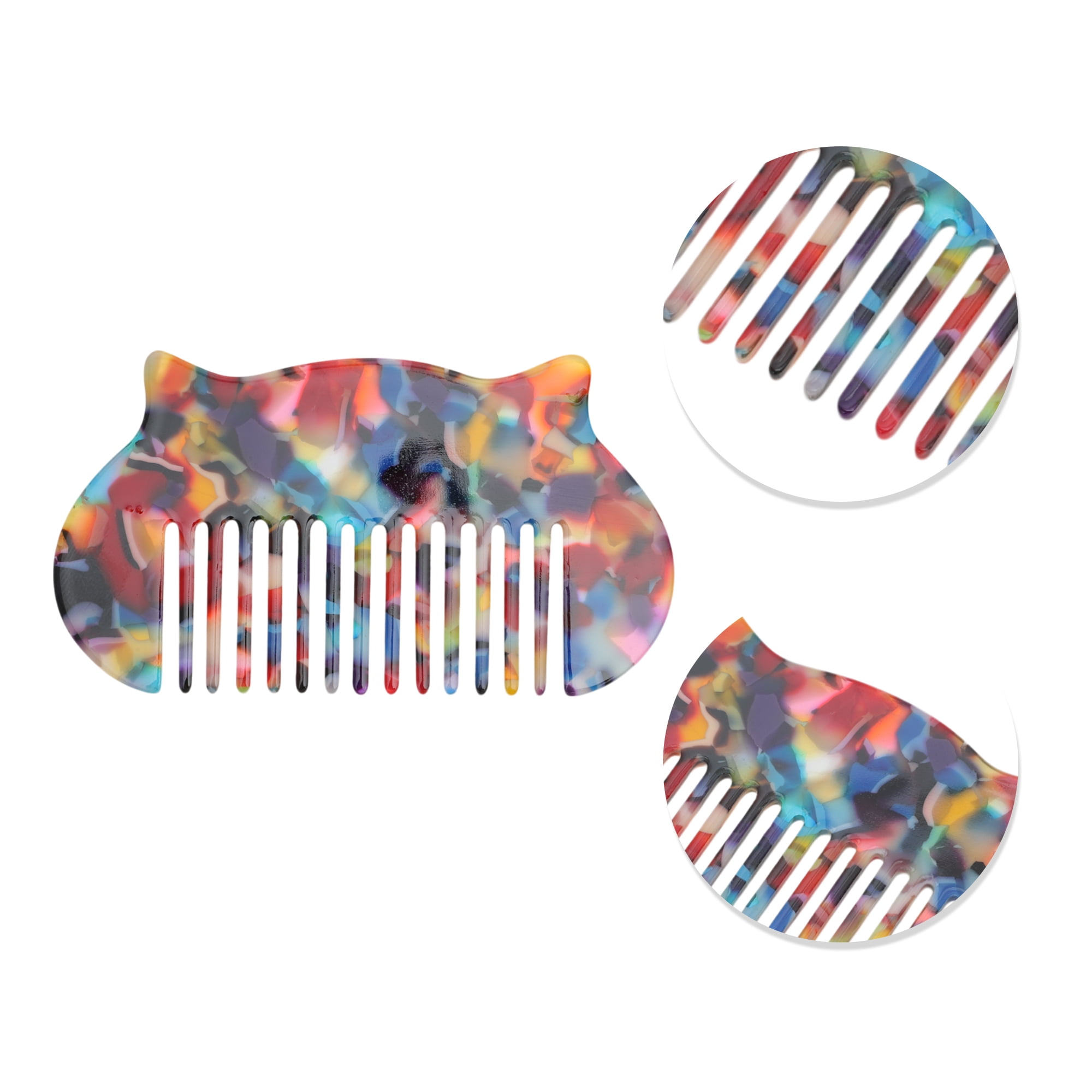 Unique Bargains 1 Pc Cute Durable Cat Hair Comb Designed for All Hair Types Colorful