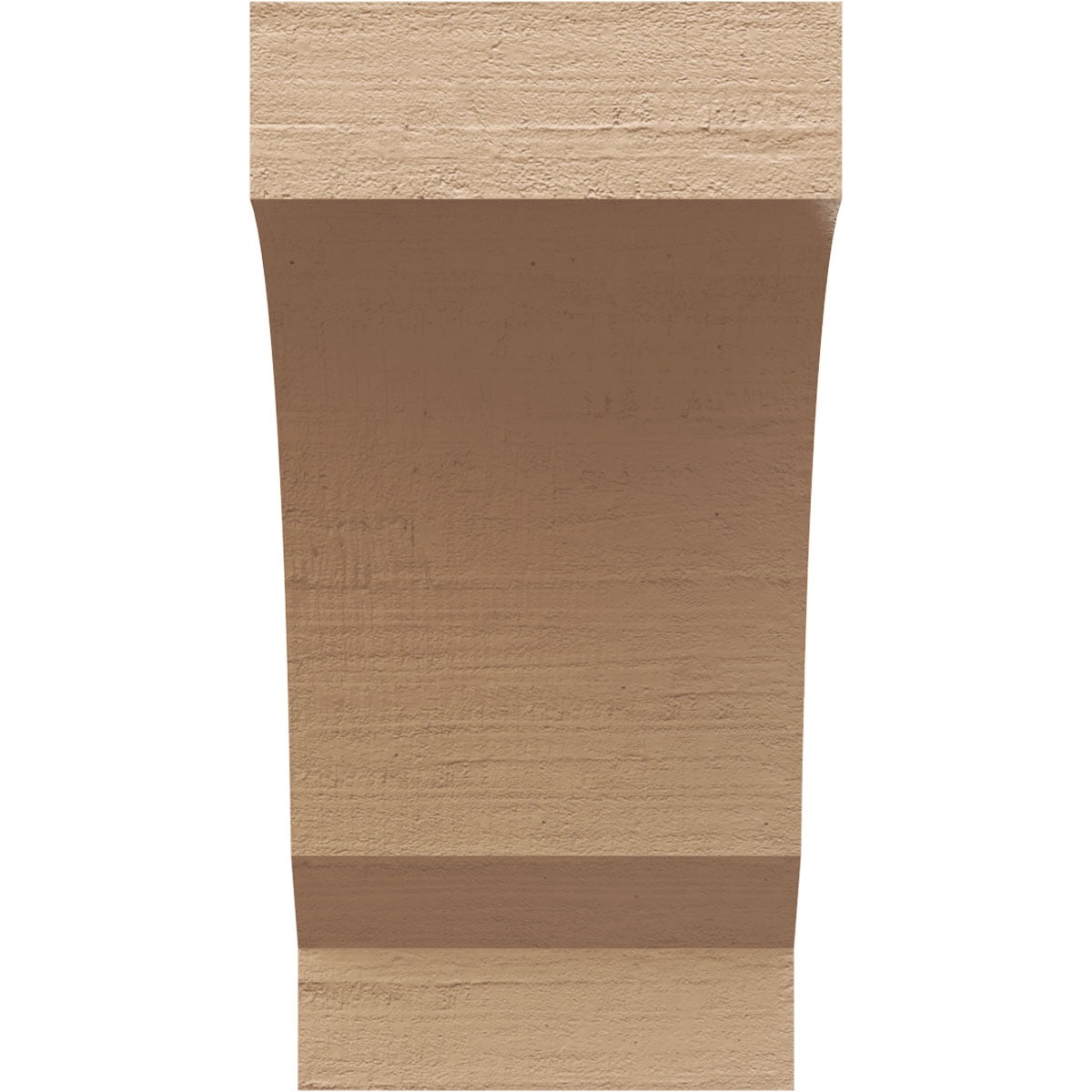 11"W x 11"D x 22"H Wide Moab Rough Cedar Woodgrain TimberThane Corbel, Primed Tan
