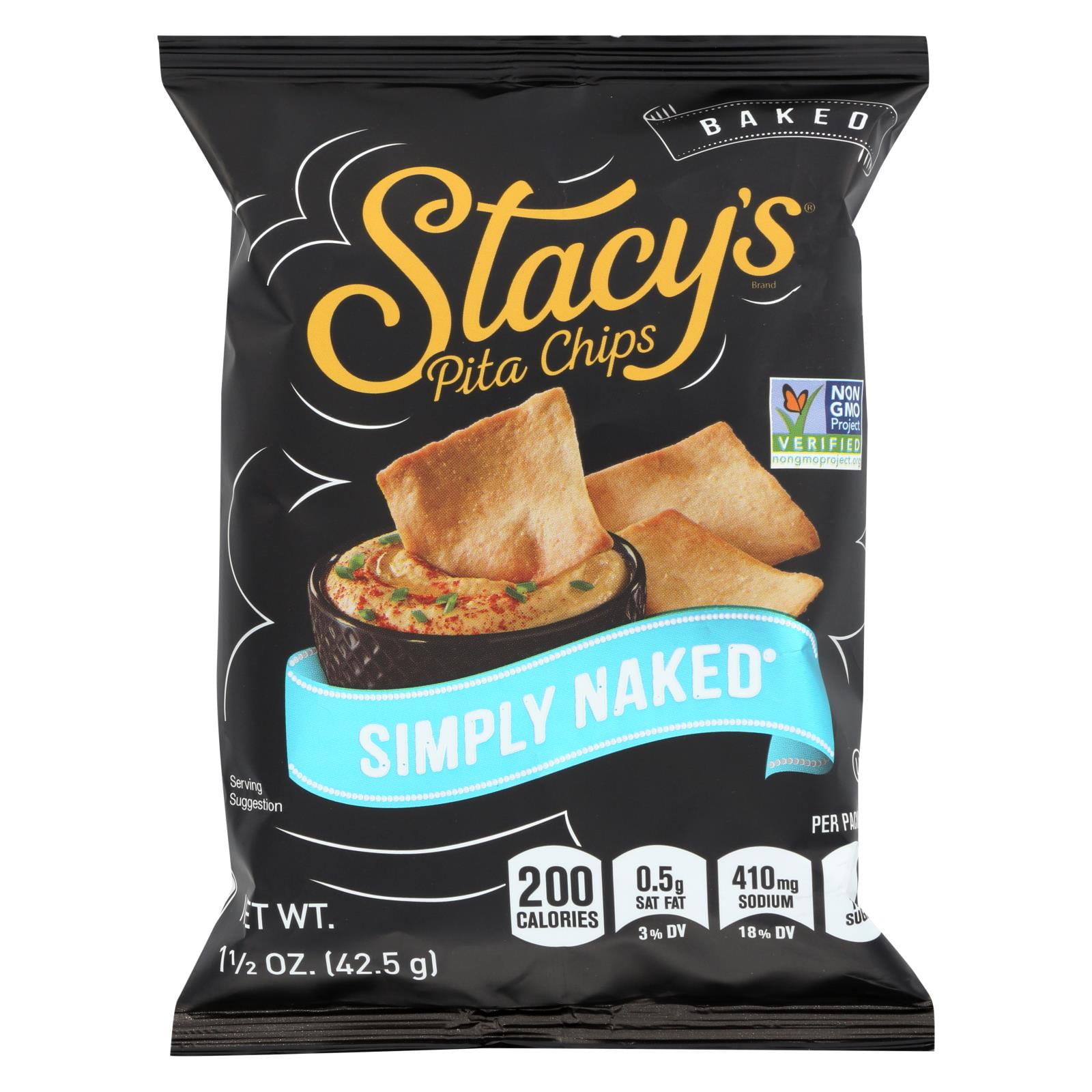 Stacys Simply Naked Pita Chips, 1.5 Ounce -- 24 per case.