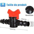 thumbnail image 2 of Juego de 50 válvulas de riego para manguera, manguera de conexión, válvula de plástico de jardín de 16mm para sistema de riego, 2 of 3