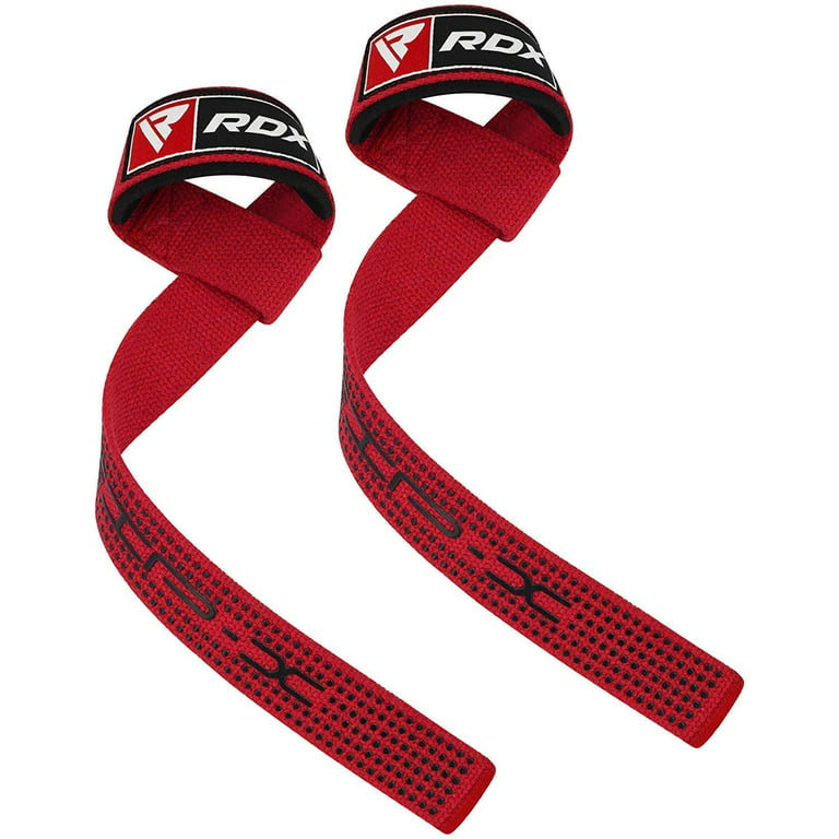 RDX Weight Lifting Straps, Deadlifting Powerlifting, 60CM Anti Slip Hand  Bar Grip, 5MM Neoprene Wrist Support, Bodybuilding Workout Heavy Duty  Weightlifting, Soft Cotton, Strength Training Gym Fitness 