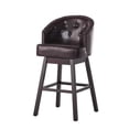 thumbnail image 5 of 360 Degree Swivel Bar Stools (Set of 2), Brown, with Stunning Nailhead Trim, 5 of 9