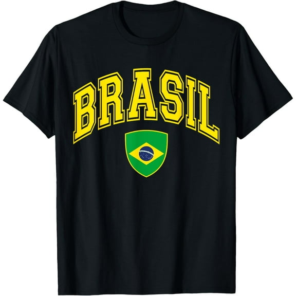 men and women can wear， Brazil Brasil Brazilian Flag T-Shirt