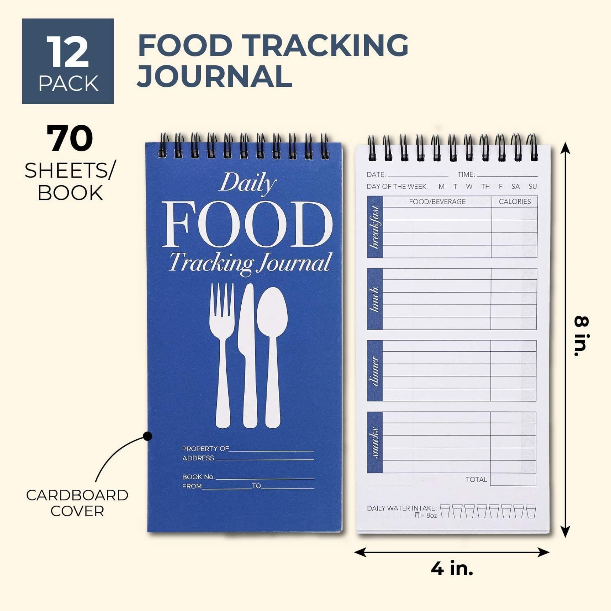 Walmart 12-Pack 4x8'' Weight Loss Food Tracking Journal