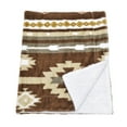 thumbnail image 5 of Home Soft Things Southwest faux fur blanket - Coffee - 90x96", 5 of 5