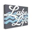 thumbnail image 2 of Stupell Lake Life Water Waves Phrase Landscape Painting Gallery Wrapped Canvas Print Wall Art, 2 of 5
