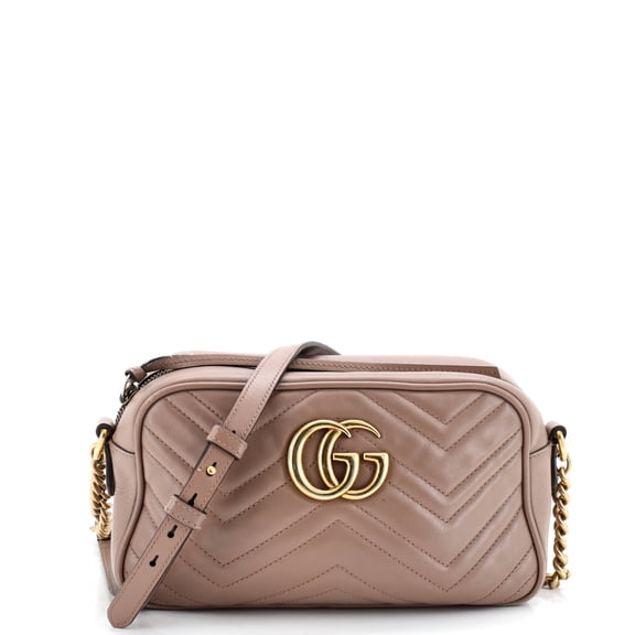 Pre-Owned GG Marmont Shoulder Bag Matelasse Leather Small By Rebag