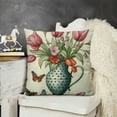 thumbnail image 2 of YINGXI Hello Spring Flower Throw Pillow Covers, Cushion Case Decoration for Sofa Couch 24x24in, 2 of 5