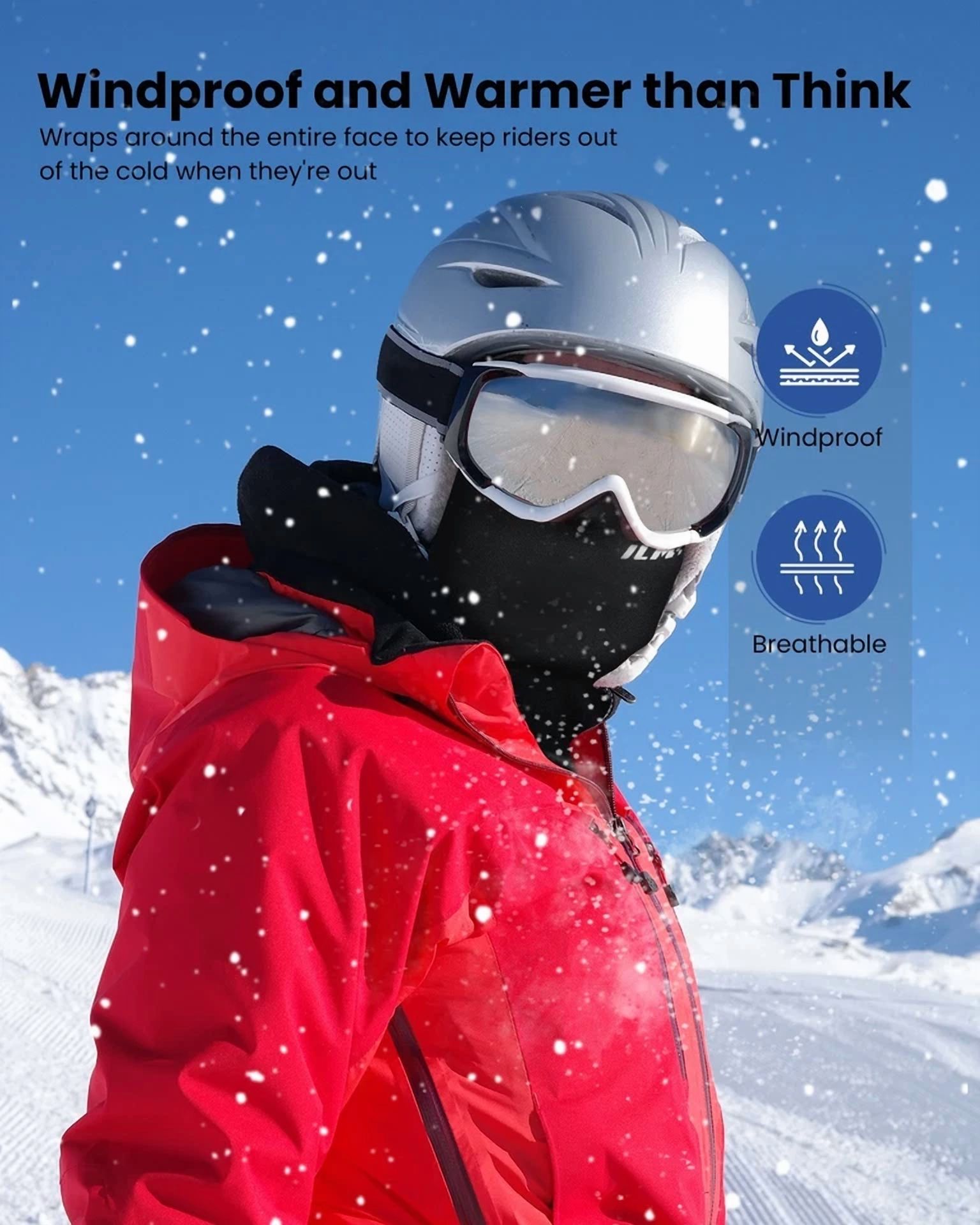 CIRCLE- Ilm Adult Motorcycle Balaclava Face Mask For Men Women Ski Model Fm01A