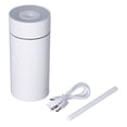 thumbnail image 2 of Humidificador de aire con pulverizador oblicuo, humidificador portátil giratorio USB blanco para viajes, hogar y oficina, 2 of 14