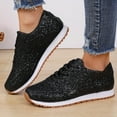 thumbnail image 5 of Wovix Women's Glitter Shoes Sparkly Lightweight Metallic Sequins Tennis Shoes Casual Retro Walking Shoes Daily, 5 of 7