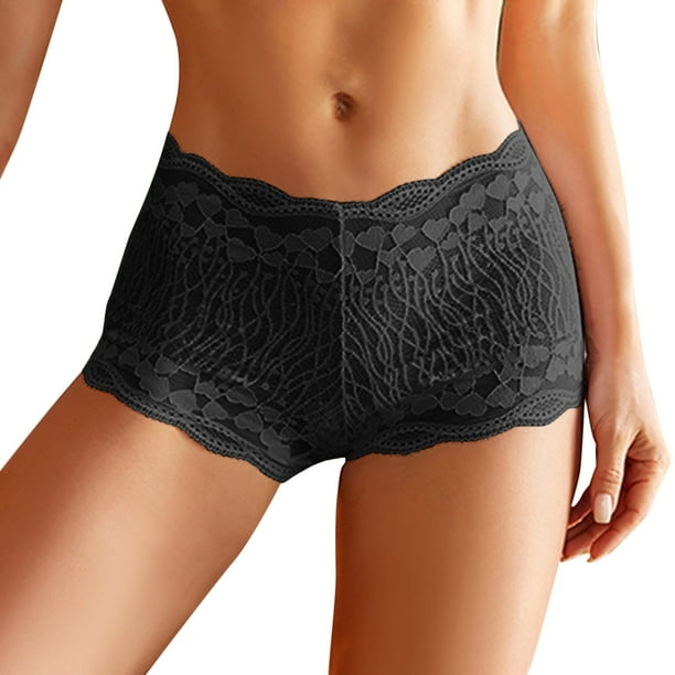Gibobby Calzones de encaje para mujer Logo de personalizado, Tangas a de cintura , Bikini , tangas personalizadas, ropa interior de mujer, bragas, Tanga de algodón(Negro,CH)