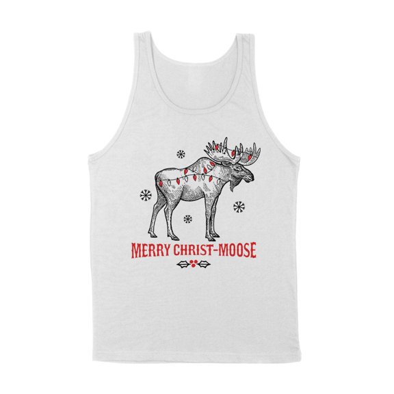 Merry Christmoose Tank Top Unisex Large White