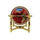 thumbnail image 1 of Unique Art Globo Terráqueo De Piedras Preciosas Del Océano Rojo De Mesa De 13 Pulgadas De Alto Con Soporte Dorado De 4 Patas, 1 of 1