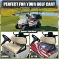 thumbnail image 3 of SEANATIVE USA Flag Golf Cart Seat Covers Club Car Golf Ball Pattern Golf Cart Seat Towel Blanket with Storage Pockets Washable Golf Cart Accessories Fits for More 2 Person Seats Golf Carts Decor, 3 of 7