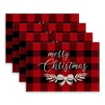 thumbnail image 1 of Mantel individual de Navidad de invierno, árbol de Navidad de nieve, mantel individual lavable resistente al calor, decoración de mesa de cocina, 1 of 5