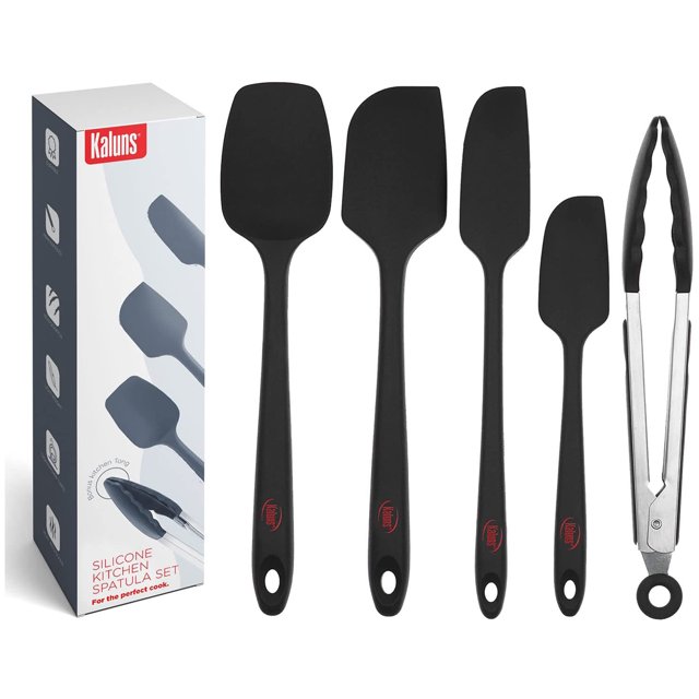 Kaluns 5Pc Silicone Spatula Set Kitchen Utensils & Spatulas for Nonstick Cookware