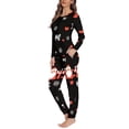 thumbnail image 2 of Suhoaziia Sleepwear for Women Nightgown Lightweight Breathable Pj Set Skin Friendly Casual Love Santa Long Pajama Pant Size XS Fall/Winter Daily Wear Breathable Suit, 2 of 5
