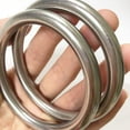 thumbnail image 3 of ABCISI 3" Metal O-Ring, 2 Pack 304 Seamless Welding Stainless Steel Lifting Rings, Heavy Duty Smooth Solid Multi-Purpose Big Ring for for Crafts, 8mm x 60mm, 3 of 8