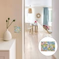 thumbnail image 7 of Yayeee Toggle Light Switch Wall Plate 3-Gang 6.37"x4.48" Decorative Outlet Cover, Blue Floral Wave, 7 of 7