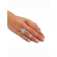 thumbnail image 3 of PalmBeach Jewelry 1.58 TCW Micro-Pave Cubic Zirconia Vintage-Inspired Floral Motif Knuckle Ring in Sterling Silver, 3 of 8